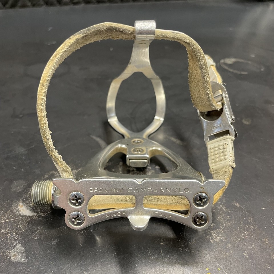 Pédales Campagnolo C Record Track – Avec Cale-pieds Et Courroies (occasion)