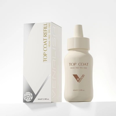 60ml Venalisa Super Glossy Top Coat Hema Free Soak Off UV LED Refillment Diamond