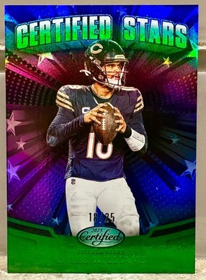 JERSEY # MATCH! 2025 Panini Certified Caleb Williams #CST-CWS Green 18/25! BEARS