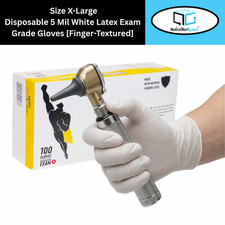 2000 Pcs Powder Free Latex Disposable Exam Gloves X-Large 5 Mil Natural Rubber