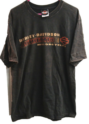 Harley Davidson T Shirt Mens LG Black Stone Washed Little Rock Arkansas VTG