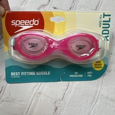 NEW Speedo Adult Boomerang Swim Goggle Pink/blue Age 14