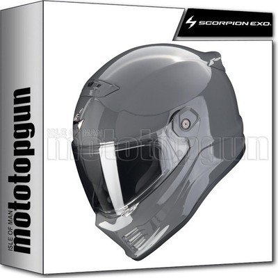 SCORPION FULL FACE MOTORCYCLE HELMET COVER FX SOLID CEMENT GREY XS