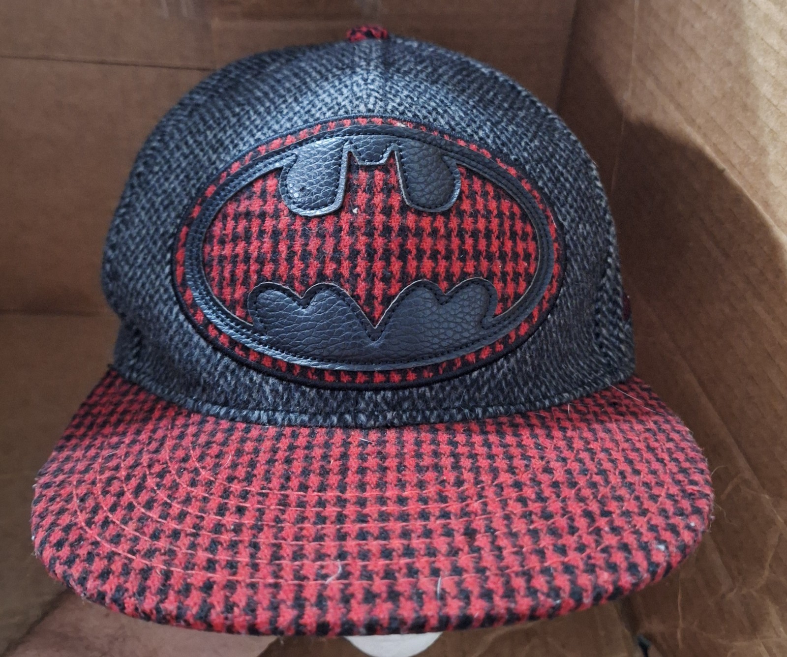 Red Batman DC Patch Flat Bill Hat - image 1
