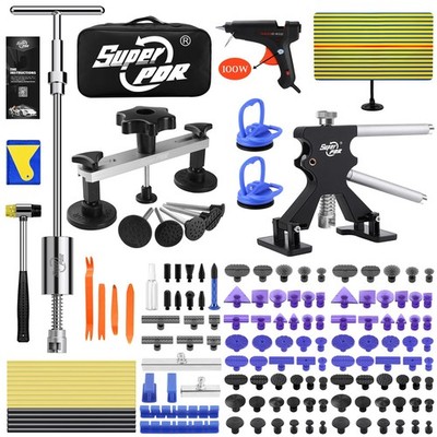 Super PDR Car Dent Puller Kit, 169PCS Paintless Dent Removal Kit, Hail Dent R...