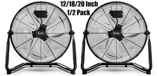 High Velocity Heavy Duty Metal Industrial Floor Fans Quiet for Home Indoor Black