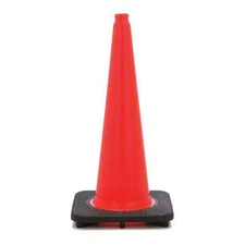 Traffic Cone, PVC, Non-Reflective, 28 in Height, 7 lb, Orange