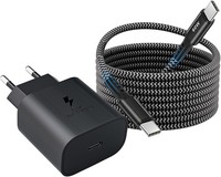 USB C LadegeräT 25W SchnellladegeräT Mit 2M PD Kabel FüR Samsung Galaxy S20-25