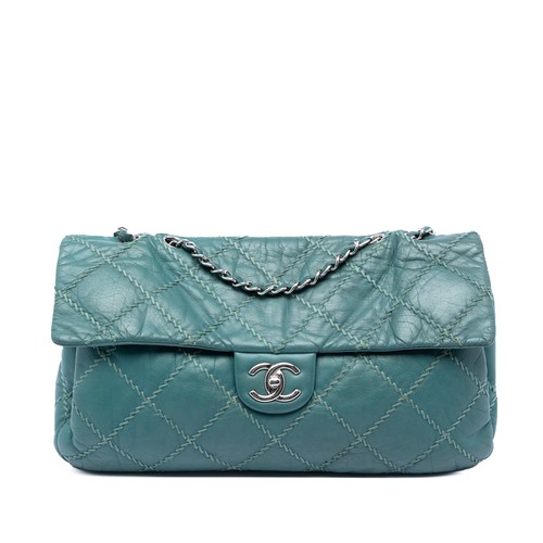 Chanel CC Quilted Calfskin Ultimate Stitch East West Flap Shoulder Bag
