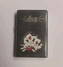 2007 Lucky Lighter Sailor Jerry Flint Flip Top Limited Edition Poker Cards New