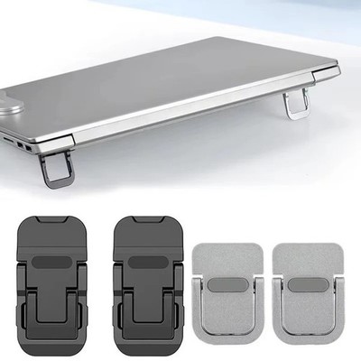 2PCS Foldable Laptop Stand Invisible Adhesive Adjustable Notebook Riser