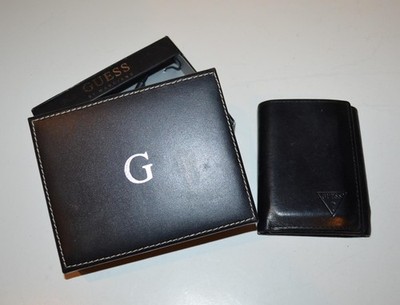GUESS Men Extra Capacity Trifold Leather Wallet nib