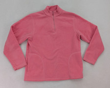 MTA Pro Girl's Fleece 1/4 Zip Sweater Size 14/16 Pink Athletic Pockets