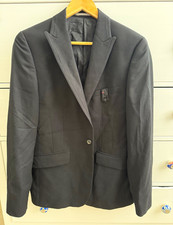 Luke Men’s Black 2 Piece Suit M 40" Chest 34" Waist Polyester Twill