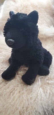 Rare Solid Black Wild Republic Wolf W Golden Eyes 13  Body Good Used Condition