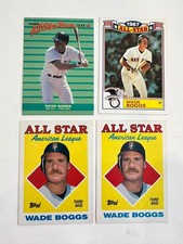(4) 1988 WADE BOGGS-(2) TOPPS ALL STAR#388-FLEER ALL STAR TEAM#8/12-TOPPS #4/22