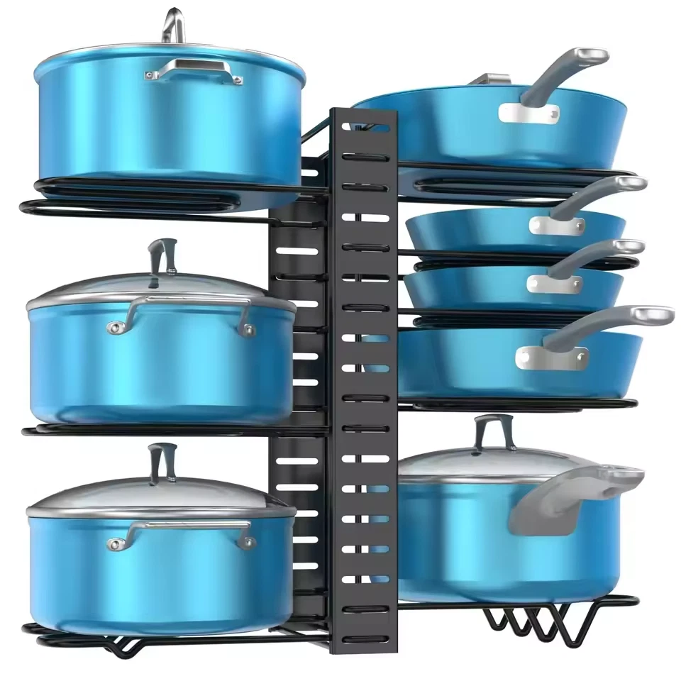 Adjustable Pot/Pan Rack Organizer 8 Tier Under Cabinet Kitchen Pan Holder
Opens in a new window or t