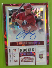 CARSON KELLY /24 2017 PANINI CONTENDERS AUTO CRACKED ICE CUBS ROOKIE TICKET