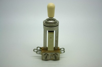 SWITCHCRAFT LONG STRAIGHT 3 WAY TOGGLE SWITCH PICKUP SELECTOR WITH IVORY TIP CAP