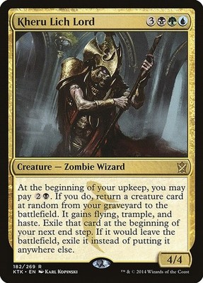 Kheru Lich Lord Khans of Tarkir MTG LP card