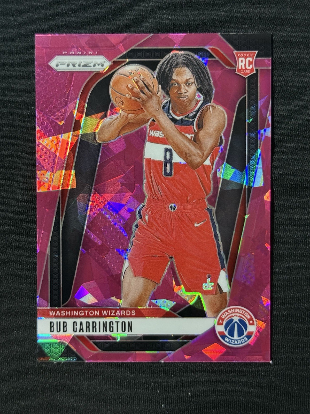 2024 Panini Prizm Bub Carrington Pink Ice #244 (RC) Wizards