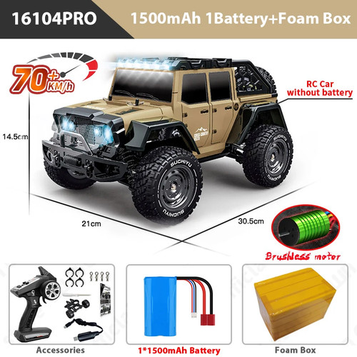 HOT 4WD RC Auto con Telecomando LED Auto Drift Truck per Bambini 144001 Giocattoli - Foto 15 di 33