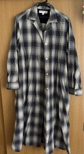 UNIQLO X INES DE LA FRESSANGE Long Check Dress L Navy/White Collab Used