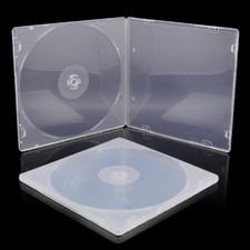 10 Pack 5.2mm CD Case Slim Single Super Clear PP Poly Plastic CD Case Disc St...