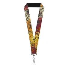 Buckle-Down Lanyard, Swirl Mix Gray Multi Color, Elastic