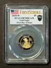 2018-W American Eagle $5 GOLD PCGS PR70 DCAM PROOF Coin 1/10 Oz. Bullion : 10871
