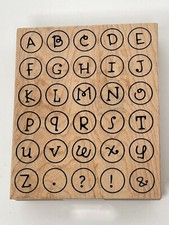 Great Impressions Alphabet Typewriter Keys Wooden Rubber Stamp