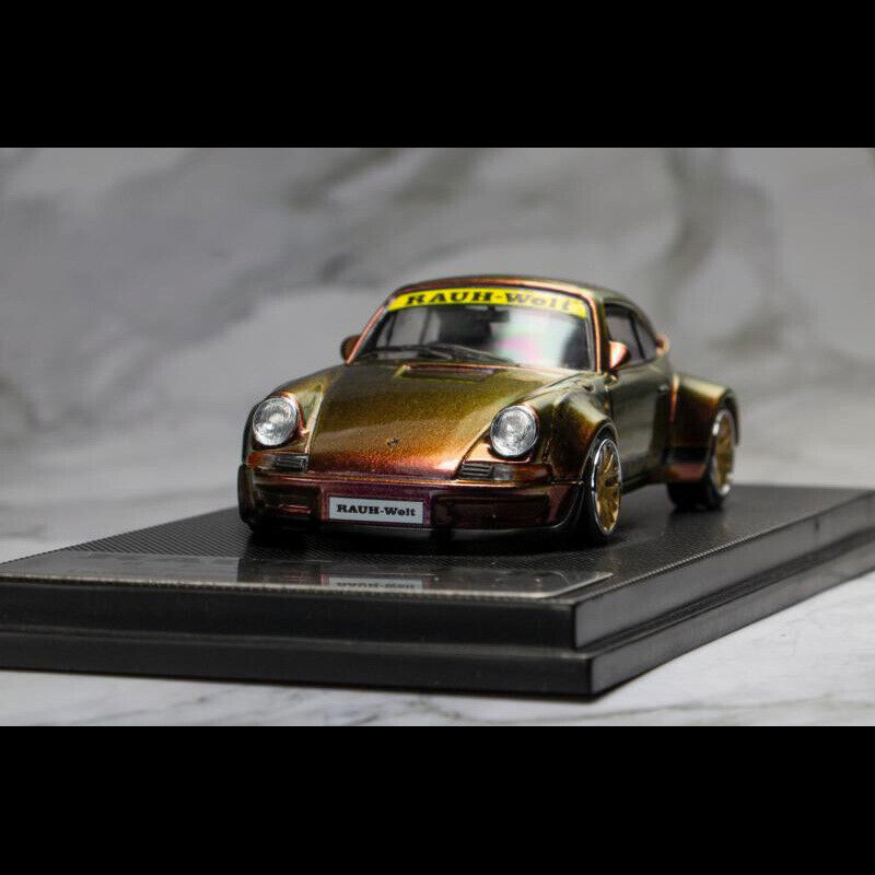 Model Collect 1:64 Porsche 930 RWB Duck Tail Diecast Car Model Chameleon  Gold