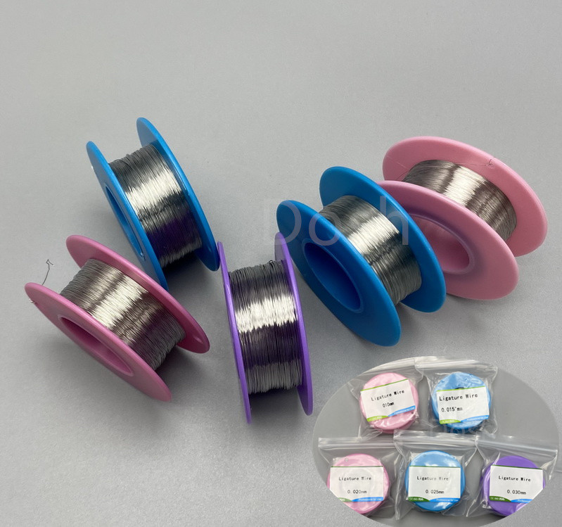 1 Rolls Dental Orthodontic Metal Ligature Wires Round Spool Line