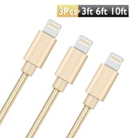 Iphone Charger Kabel Leader 3pcs 3ft/6ft/10ft Durable Nylon Braided Lightning... Iphone Charger Kabel Leader 3pcs 3ft/6ft/10ft Durable Nylon Braided Lightning...