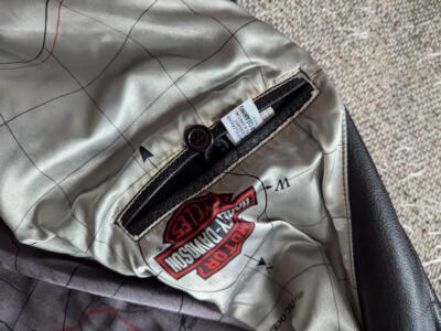 vintage 1990s leather HARLEY DAVIDSON motorcycle jacket 44 black