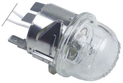 Backofenlampe Einbau D35,5mm 12V 20W Fassung G4 Temp Best 300°C Kabel 450mm Sagi