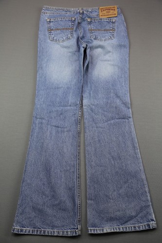 Vintage Women's Express Jeans Hipster Flare No Belt Loop Size 1/2 S (28x29) - Picture 5 of 6