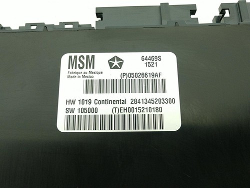 2012 CHARGER MEMORY ECU 5026619AF - Picture 3 of 4