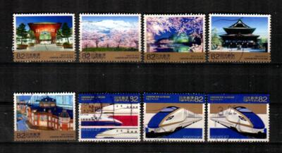 JAPAN Scott's 3803a-h ( 8v ) Scenic Views, Trains F/VF Used ( 2015