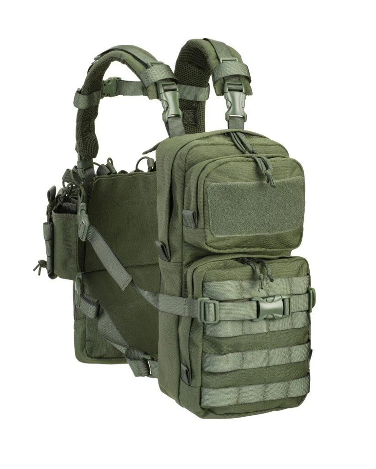 GILET TATTICO TACTICAL VEST SOFTAIR MINI CHEST RIG VEGETATO OUTAC OT-RC201 VI - Immagine 3 di 4