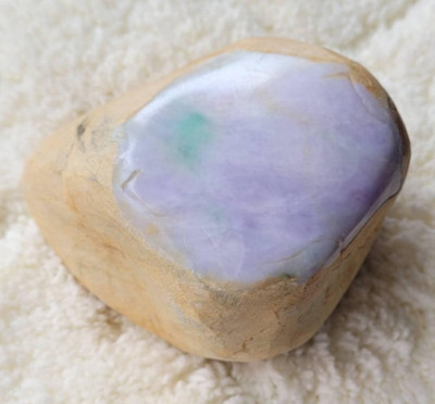 Natural Type A Purple Jadeite Burmese Stone Boulder Myanmar Lavender Jade 1.8 KG