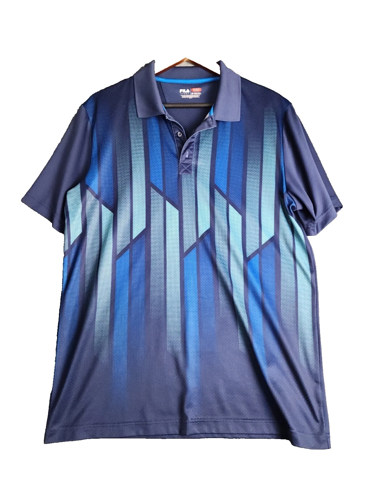 Camisas informales para hombre FILA a rayas de algodón con botones