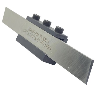 Abstechstahlhalter, Schafthöhe 12 mm, mit HSS-Messer  M2 Grade