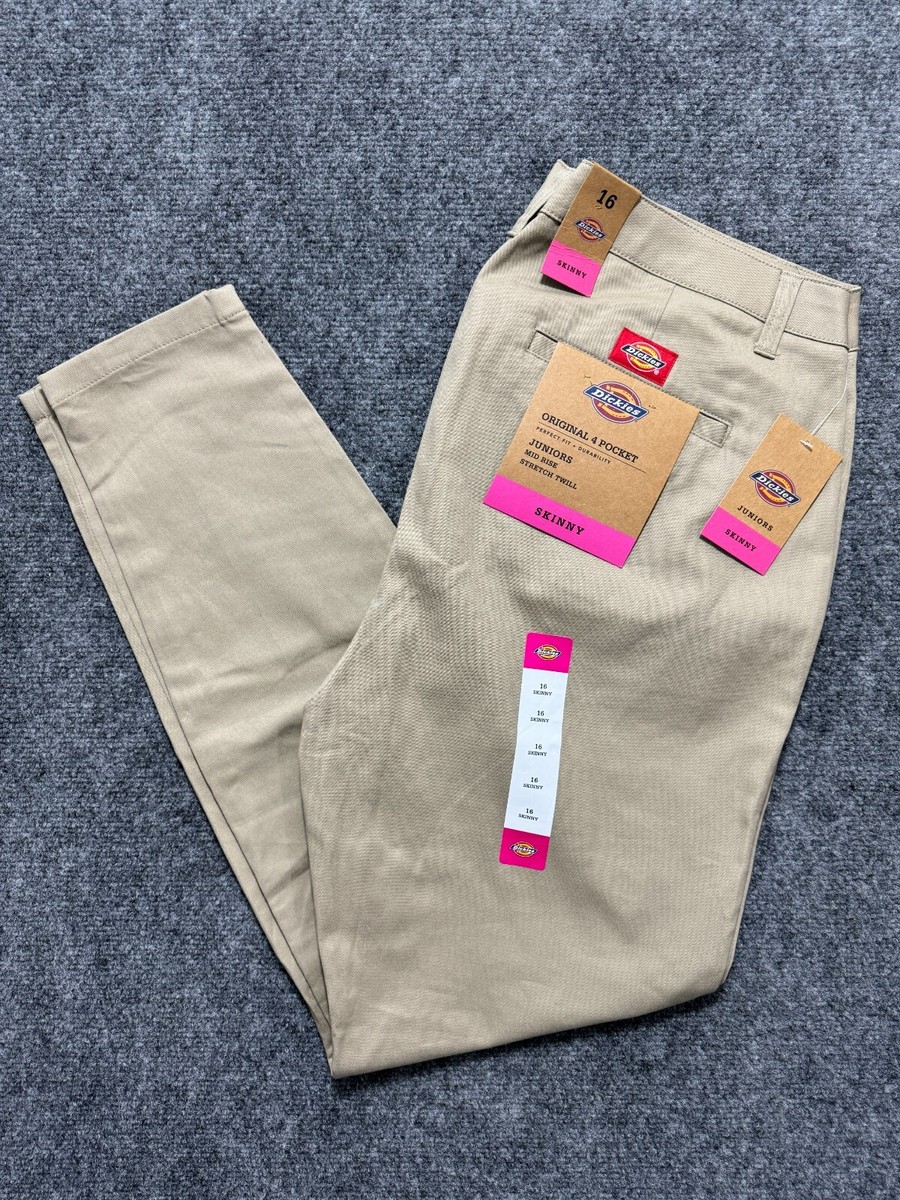 Dickies Skinny Pants Original Pocket Stretch Twill Juniors 16