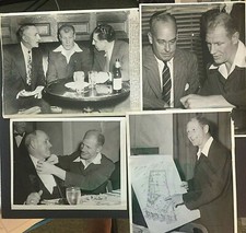 1950's Wire Photos(4) President Bill Veeck Cleveland Indians Chicago White Sox