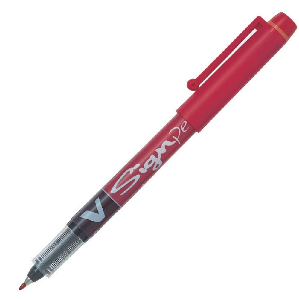 Pilot Gel Pen Pilot V Sign Pen Red 0,6 Mm (12 Units) NUOVO