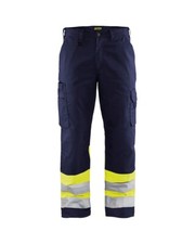 Blaklader 1564 High Visibility Work Trousers with Knee Pads Class 1 High Viz