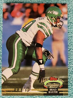 1992 TOPPS STADIUM CLUB BRAD BAXTER #361 NEW YORK JETS