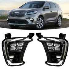 For Kia Sorento SX 2019 2020 LED DRL Daytime Running Lamp Bumper Fog Lights Pair