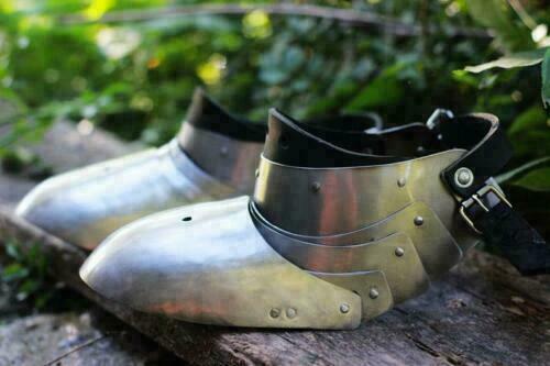 Mittelalterliche Rüstung Schuh Sabaton Paar Ritter Gothic Kampfschuhe - Bild 2 von 5